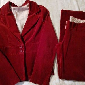 Charlotte Russe Rich Red Corduroy Pantsuit
